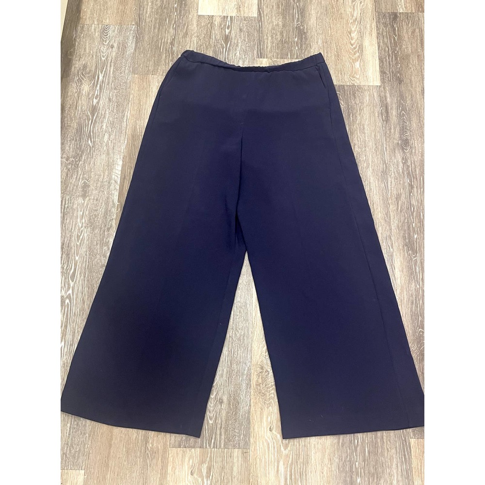 Theory High rise wide leg blue pants women's Large